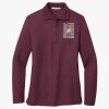 Women's Silk Touch Long Sleeve Polo Thumbnail